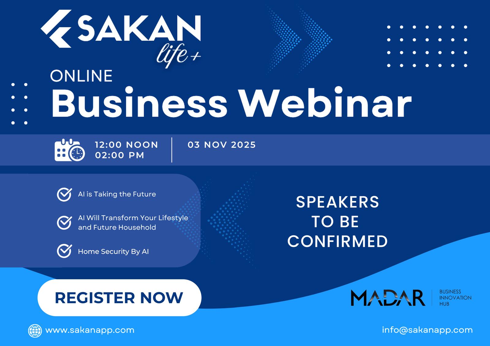 SAKAN life+ Online Business Webinar