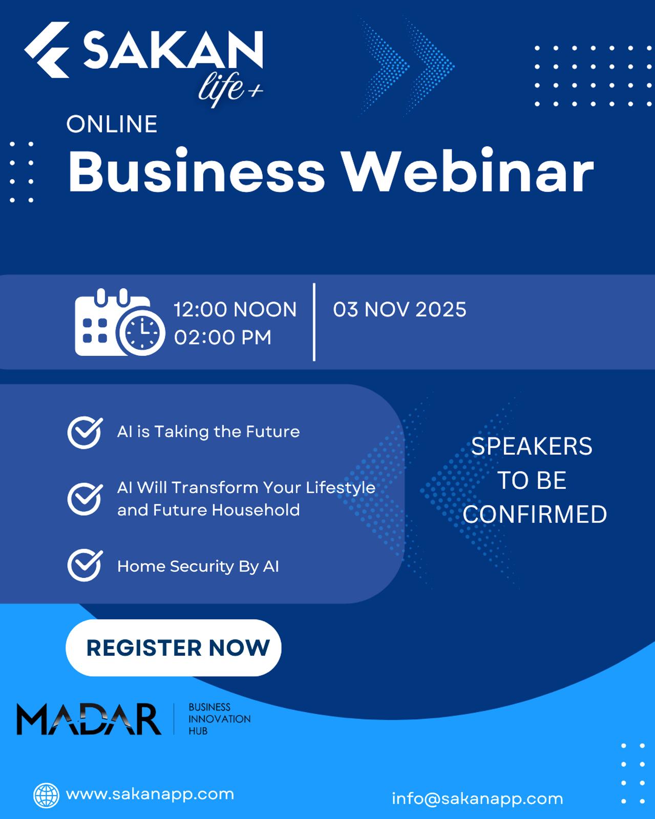 SAKAN life+ Online Business Webinar